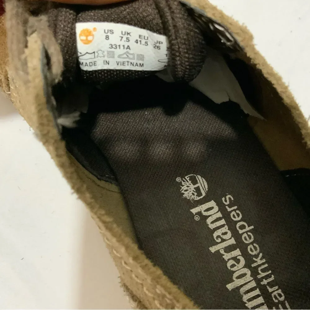 Timberland EarthKeepers 3311A Taupe Suede Moc Toe Loafers Oxfords Shoes Men's 8